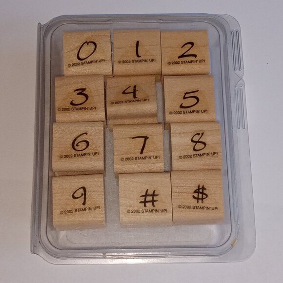 2002 Stampin' Up! Numbers Wooden Stamps - Picture 3 of 8